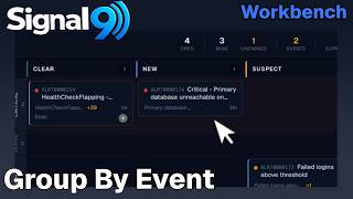 Signal9 SigOps: Use Group By Event To Manage Alert Storms