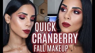 Quick FALL Cranberry Makeup