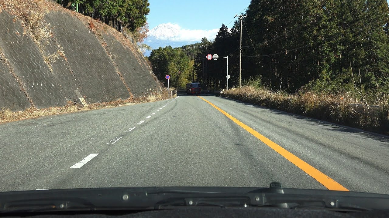 4K　国道52号・北行き　等速　前半・静岡県静岡市清水区→山梨県南部町→身延町・国道300号まで