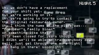 FNaF 2 Night 5 Phone Call