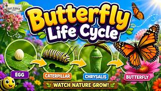 Butterfly Life Cycle 🦋 | Science Song for Kids | Learn About Butterflies