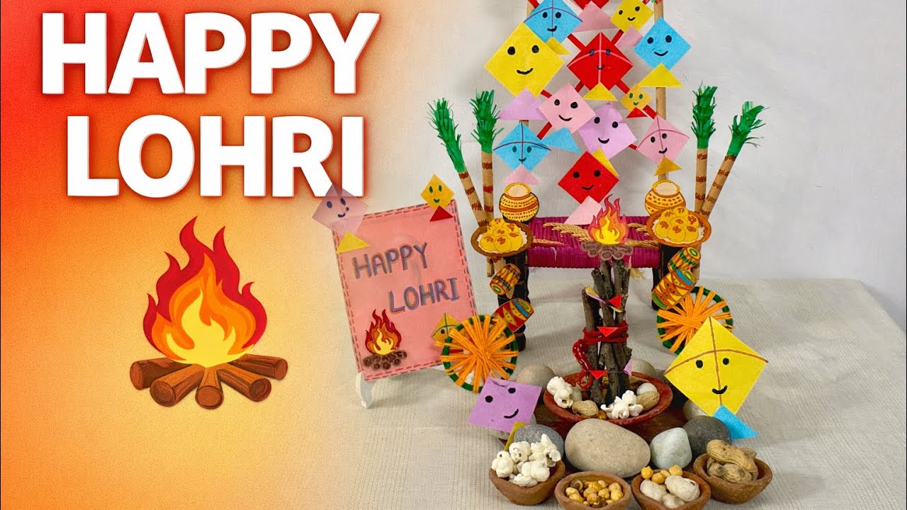 Lohri Special Decoration 🌾🔥 | Easy Paper Craft Ideas