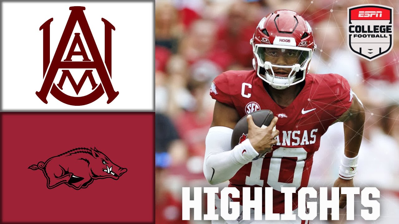Alabama Razorbacks Football Alabama A&M Bulldogs vs. Arkansas Razorbacks | Full Game Highlights ...