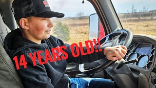 First Semi Trucking Lesson  Hauling Corn on the Farm