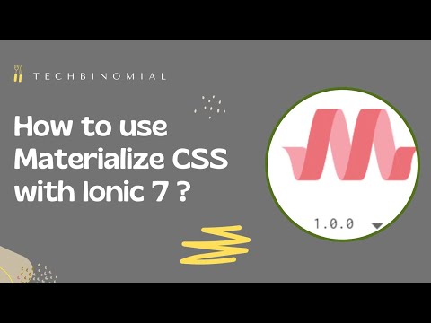 How to use Materialize CSS with Ionic 7 ?