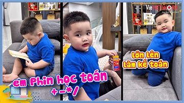 Em Phin lộ tiềm năng làm "kế toán" tương lai, cầm sổ làm phép tính vanh vách