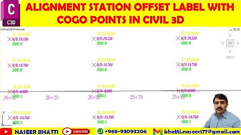 Alignment Station Offset Label for Cogo Points in Civil 3d | Station Offset Label to cogo Point c3d