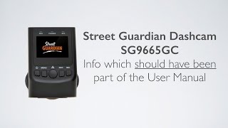 Street Guardian SG9665GC Missing Info by TerrellWSmith 4,649 views 8 years ago 6 minutes, 25 seconds
