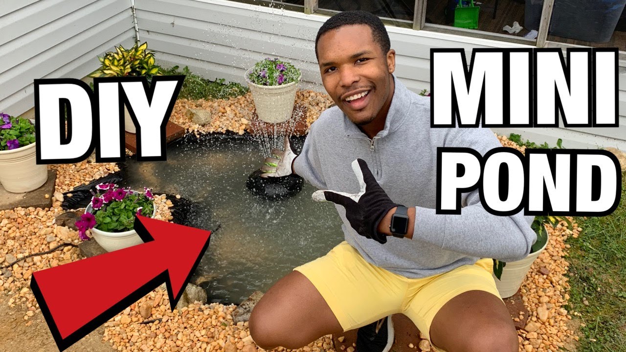 DIY BACKYARD MINI POND! CHEAP & EASY! YouTube