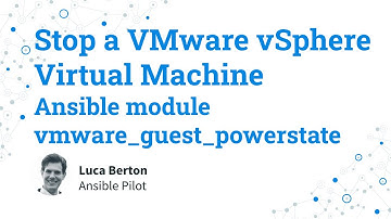 Stop a VMware vSphere Virtual Machine - Ansible module vmware_guest_powerstate