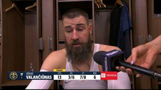 Jonas Valanciunas Postgame Interview | Jamal Murray hits 10 3-pointers as Nuggets handle Jazz