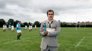 Powerade Unlucky Spokesman At The Rugby World Cup 2007 Train