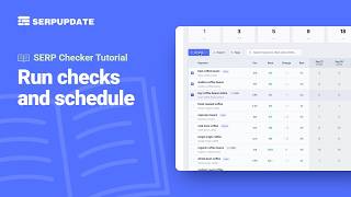 Run checks and set an auto-check schedule | SERPUPDATE Tutorial