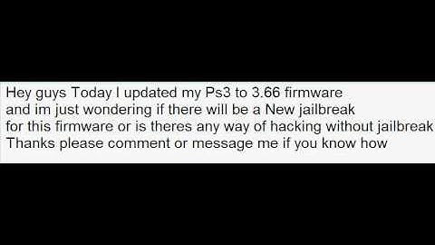 PS3 3.66 Jailbreak??