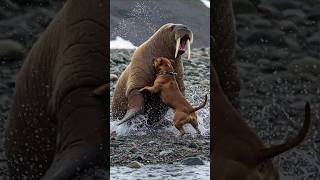 Can a Pitbull Defeat a 1000KG Walrus on Land? 🐶🦭