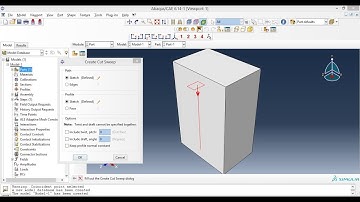Abaqus Basic Videos - How to use cut and sweep option in Abaqus