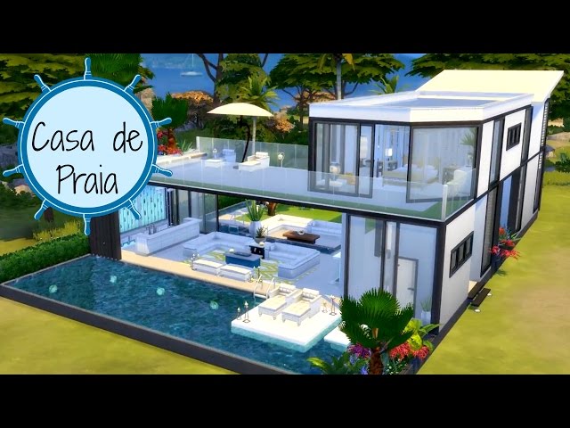 JOGO BASE - CASA DE PRAIA│Beach House│The Sims 4 (Speed Build