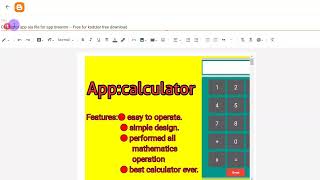 Calculator app aia file for app inventor – Free for kodular free