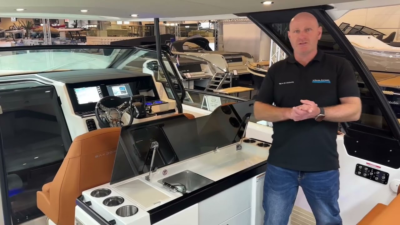 Exclusive 2024 Saxdor 320 GTO product walk through with idealboat.com