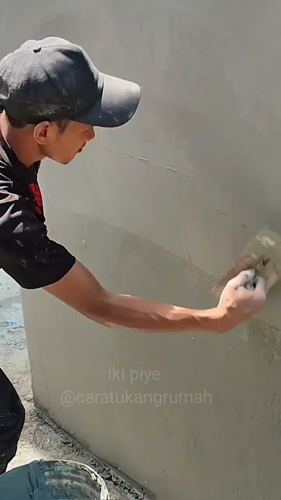 Cara mengaci licin plaster dinding #shorts