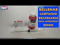 RELLENAR DE TINTA UN CARTUCHO RECARGABLE EN MENOS DE 1 MINUTO. FÁCIL Y LIMPIO