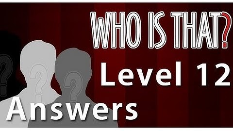 Celebs Quiz Who Is That? Level 12 Answers Walkthrough