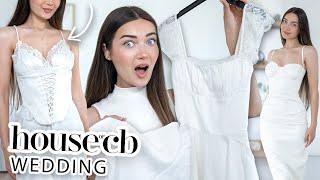 TRYING ON WEDDING DRESSES FROM HOUSE OF CB!