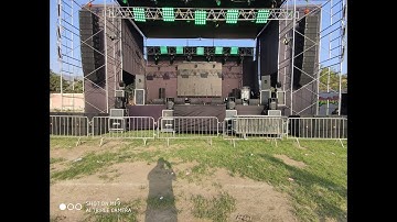 24 pcs Sanway LA310P dual 10 inch active line array speaker project in Peru