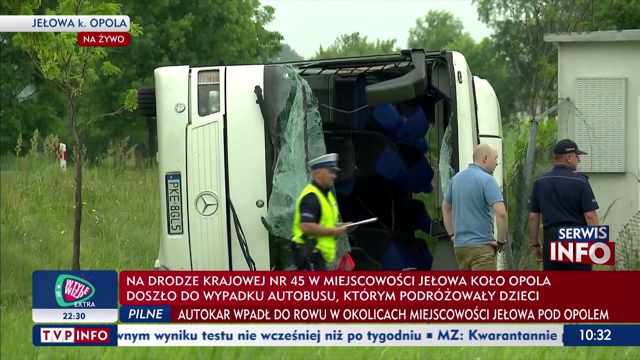 Wypadek autobusu z dziećmi. Kierowca zasłabł w czasie jazdy