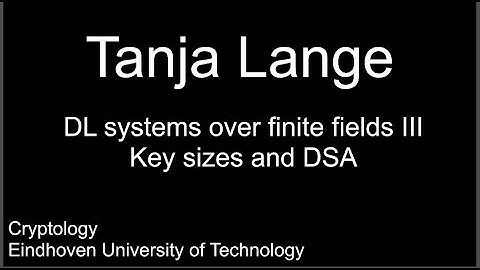 DL systems over finite fields III - Key sizes and DSA