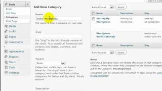 WordPress Video Tutorial 10 - Post Tags and Categories
