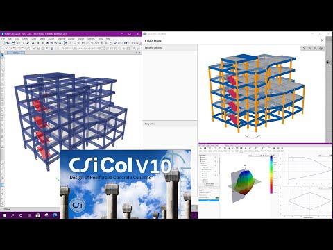 Import Columns from Etabs into CSI Col v10 | Animation of PMM Interaction Curve in 3D View