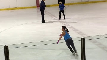 First attempt to a double flip half loop double salchow!!