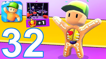 Stumble Guys - Gameplay Walkthrough Part 32 - New Map: Space Drop (iOS, Android)