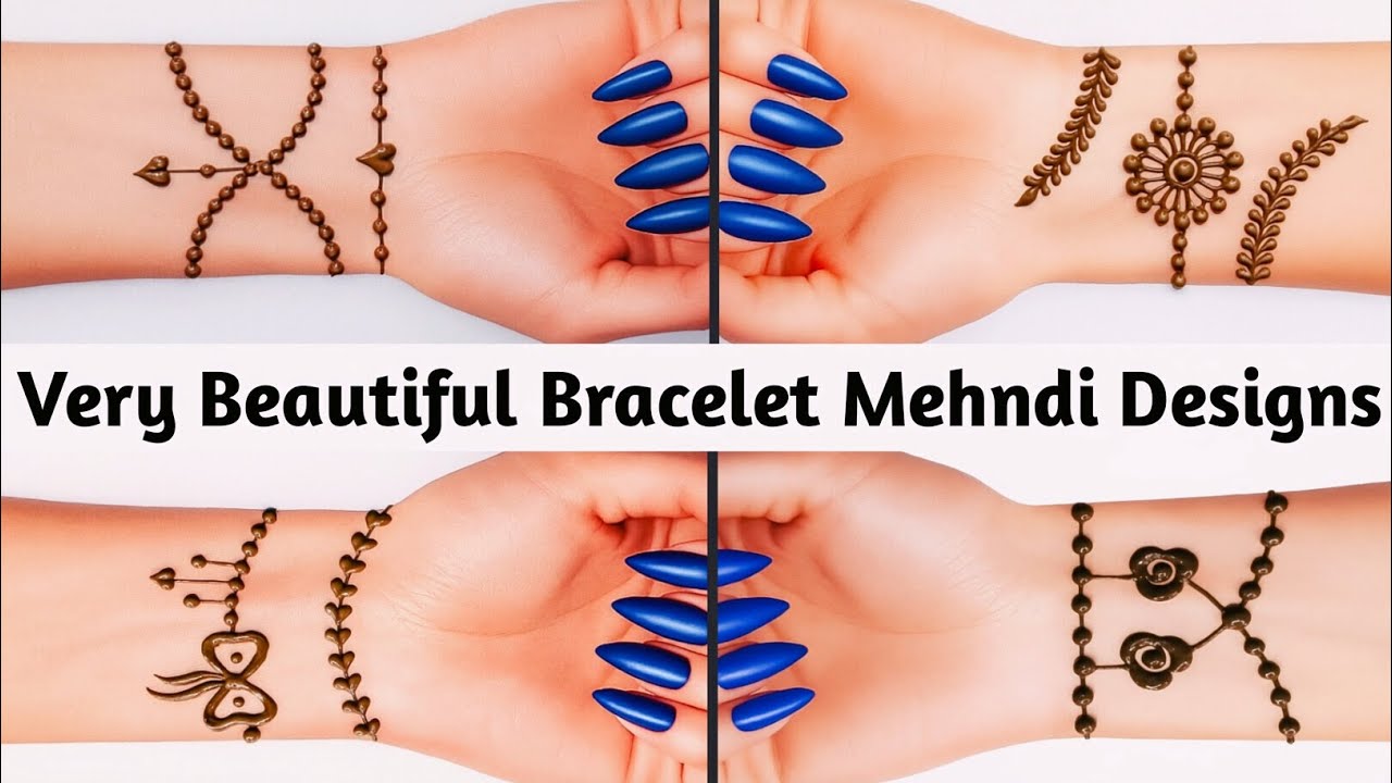 Top 5 Most Beautiful Bracelet Mehndi Designs | Very easy wrist mehndi design | Simple mehandi design