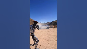 Tesla Robot Firing at CyberTruck ! #ai #artificialintelligence #futuretechnologies #elonmusk
