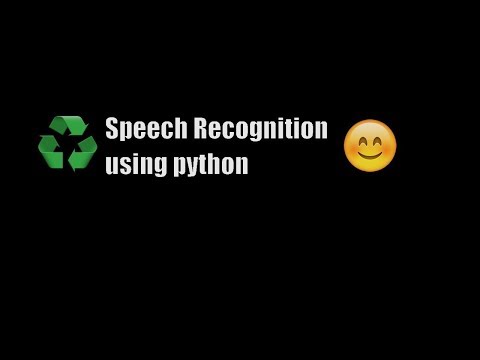 Voice,speech RECOGNITION USING PYTHON