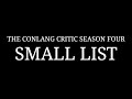 the Conlang Critic Season 4 small list