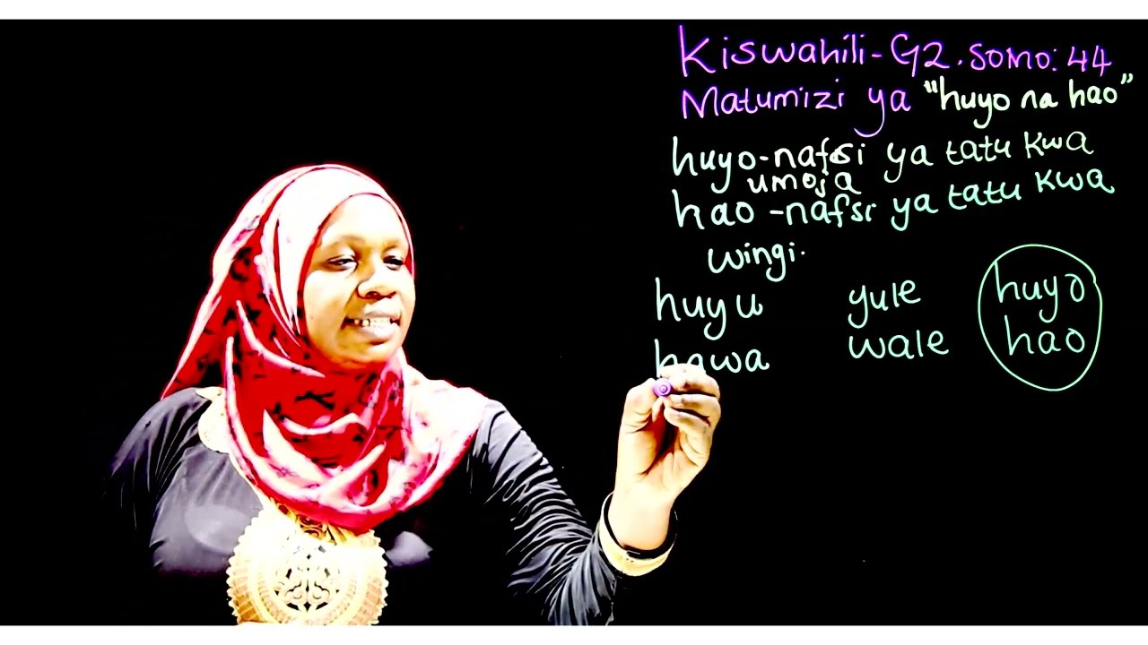 Gredi 2 Kiswahili Mwalimu Rehema Somo la 44:  Matumizi ya 'huyo na hao'