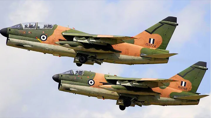 HAF A-7 Corsair II - Formation Low Passes -  Last Ones Flying, Retired - High Speed - AFW2014