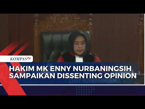 [FULL] Hakim MK Enny Nurbaningsih Sampaikan Dissenting Opinion Terhadap Putusan PHPU 2024