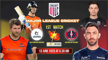 Major League Cricket 2025  SFU vs WAF Today Match Prediction San Francisco vs Washington MLC T20