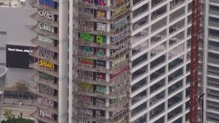 Graffiti Towers LA: Trespassers break in, LAPD officers waiting outside