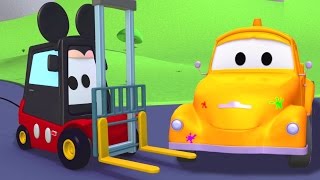 Tom the Tow truck's Paint Shop : Francis the Forklift is Mickey Mouse Disney Cartoon for Kids