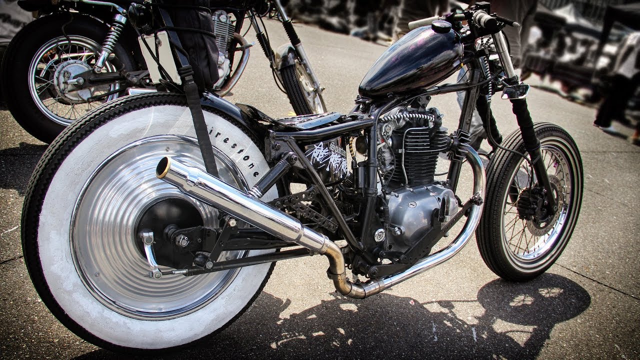 エストレヤ　リアアップマフラー　ステンレス製　チョッパー　ボバー ハーレー　トラ Kawasaki ESTRELLA エストレヤ Custom Bike BOBBER - YouTube