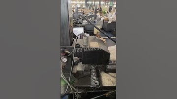 Automated pneumatic dot peen marking machine in production line on-site demonstration