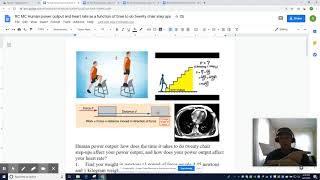 sample calculation for human power output and heart rate experiment