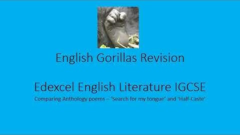 Edexcel English Literature Comparative Poetry Essay - Search for my Tongue and Half-Caste