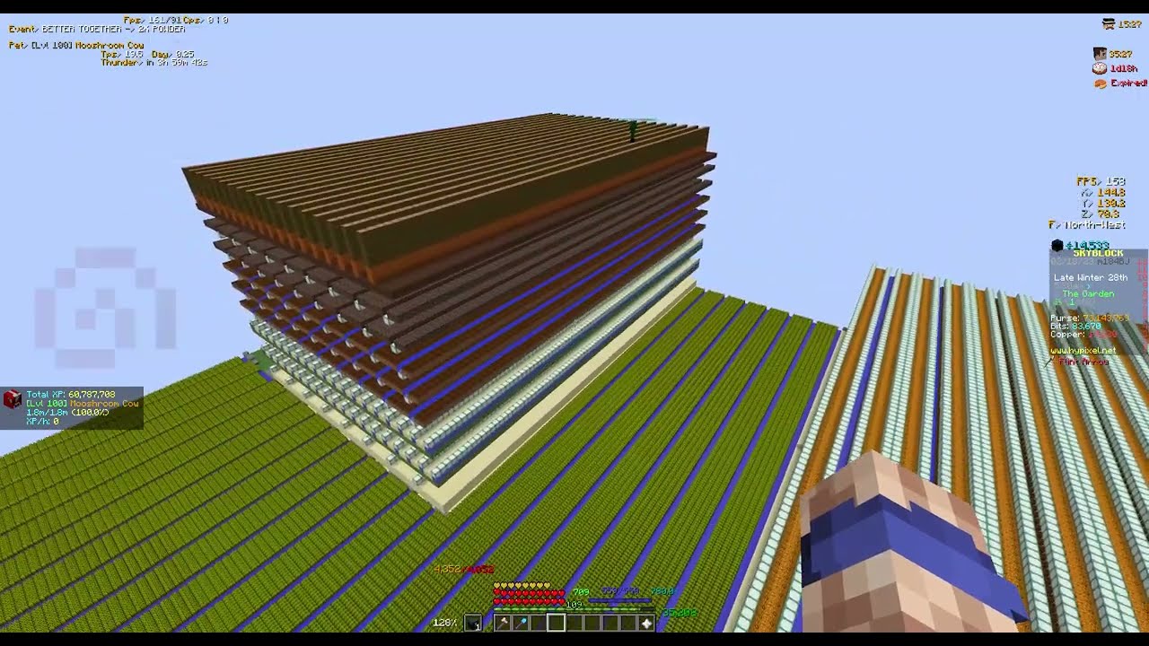 Hypixel Skyblock: Garden Multi Layer 5 plot long ULTRA Farms
