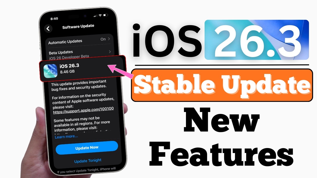 iOS 26.3 Stable Update Released – What’s New? Changes In Hindi
